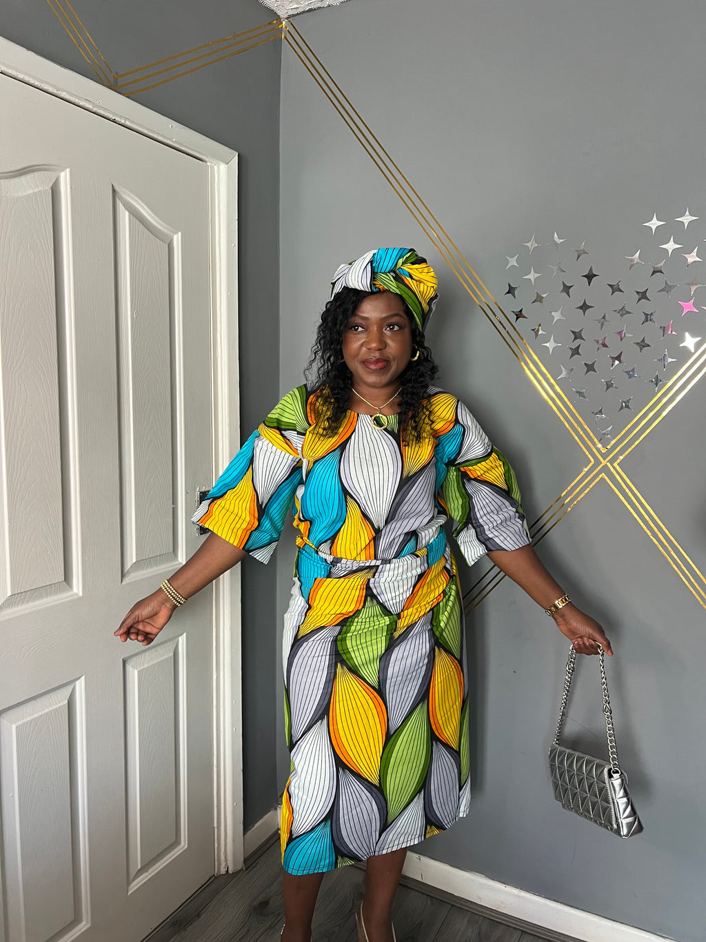 African Ankara Oleku Style - Beautiful Colours (Sizes 10-14)