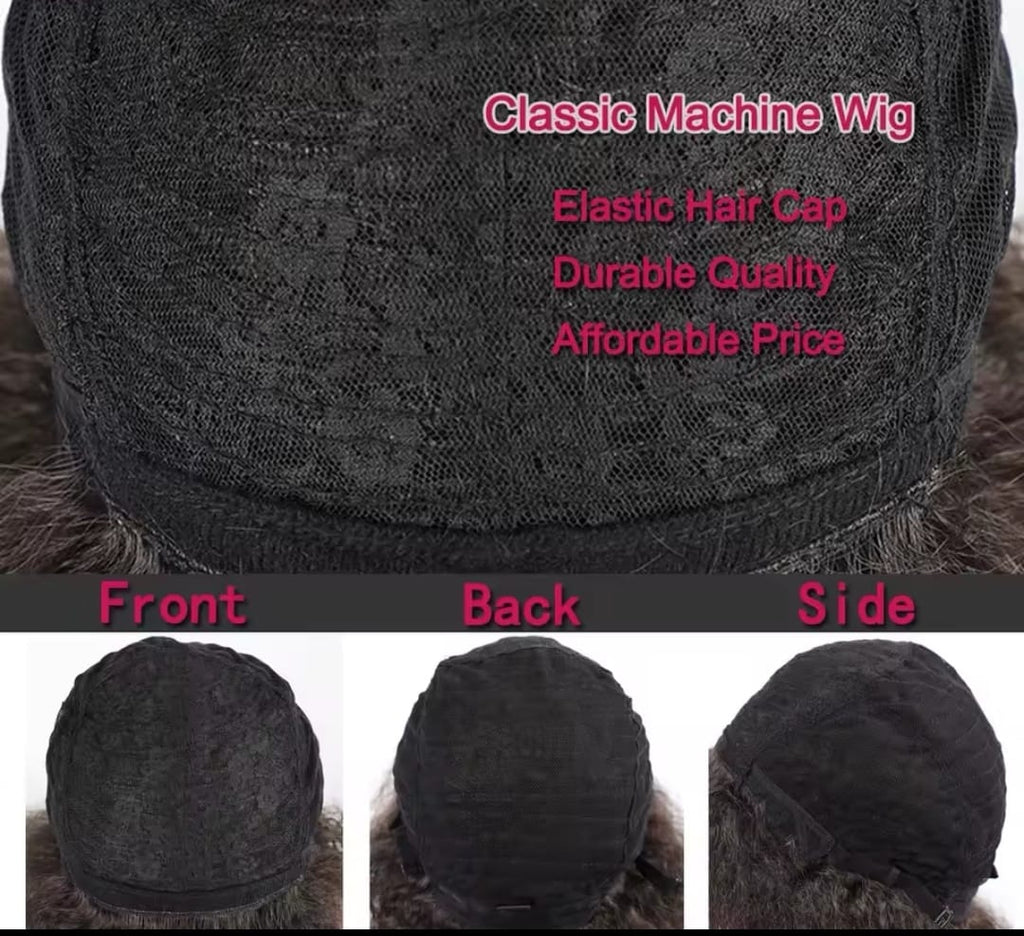 Afro Kinky Synthetic Straight Hair Wig 10"