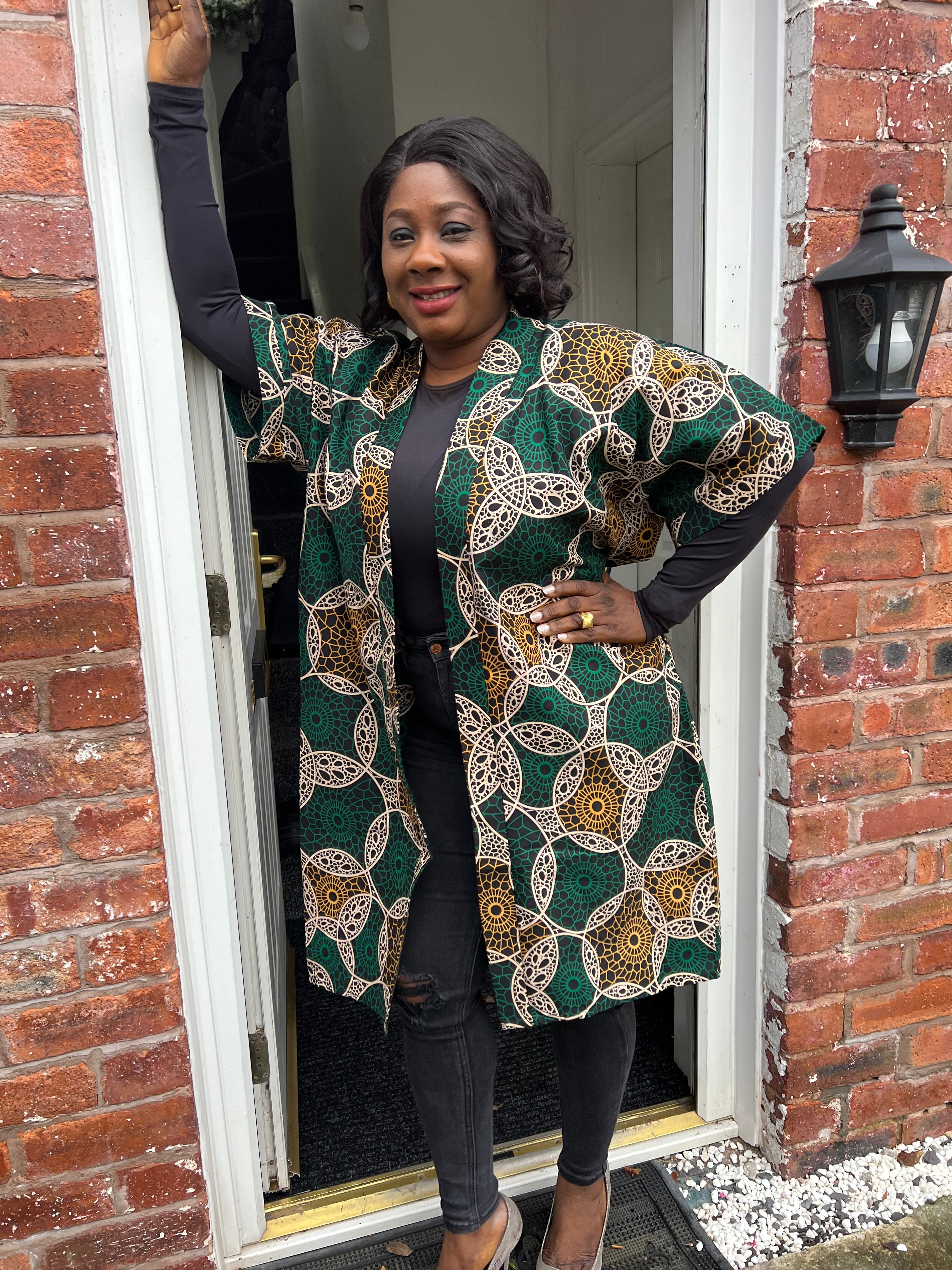 African Ankara Kimono Jacket Free Size