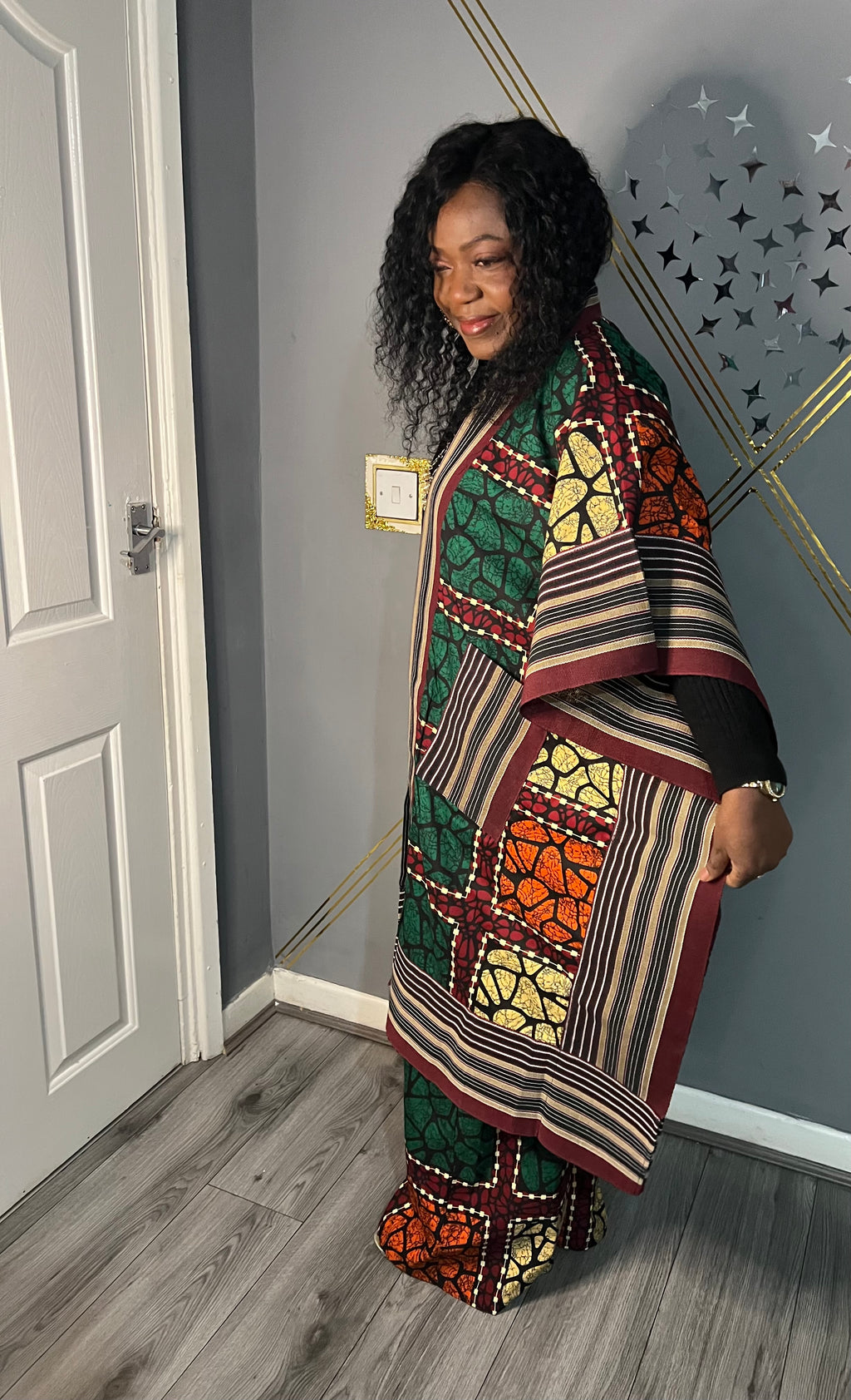 African Ankara Kimono Set - UK Size 14/16/18