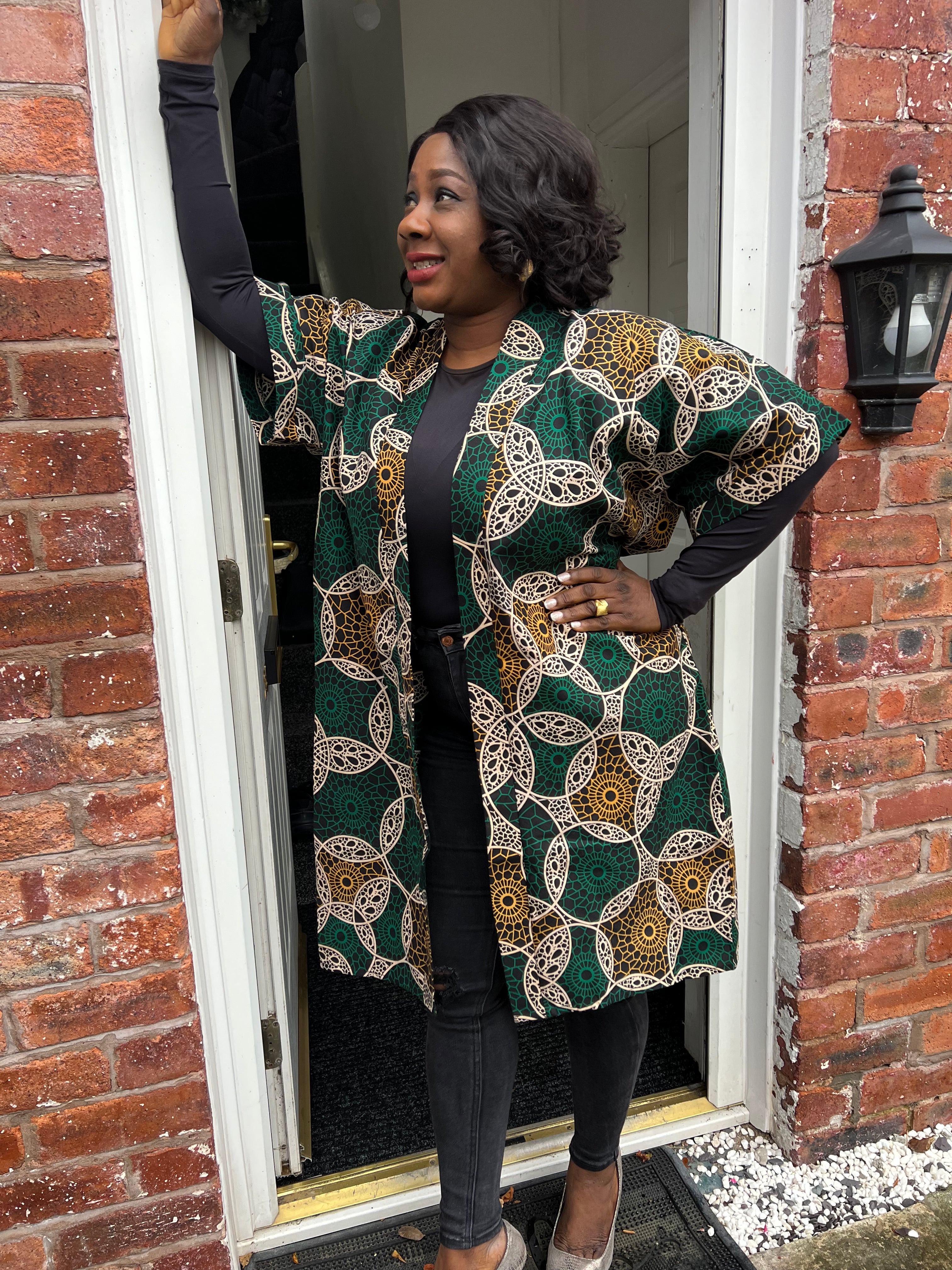 African Ankara Kimono Jacket Free Size