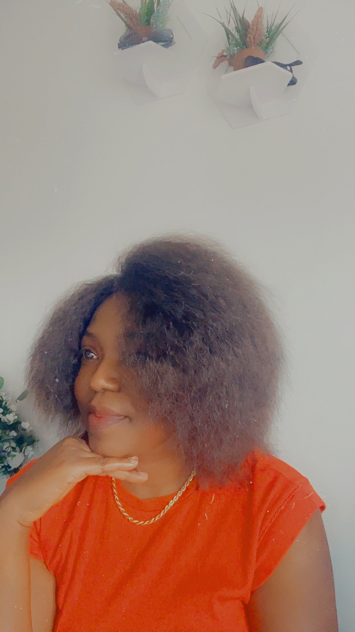 Afro Kinky Synthetic Straight Hair Wig 10"