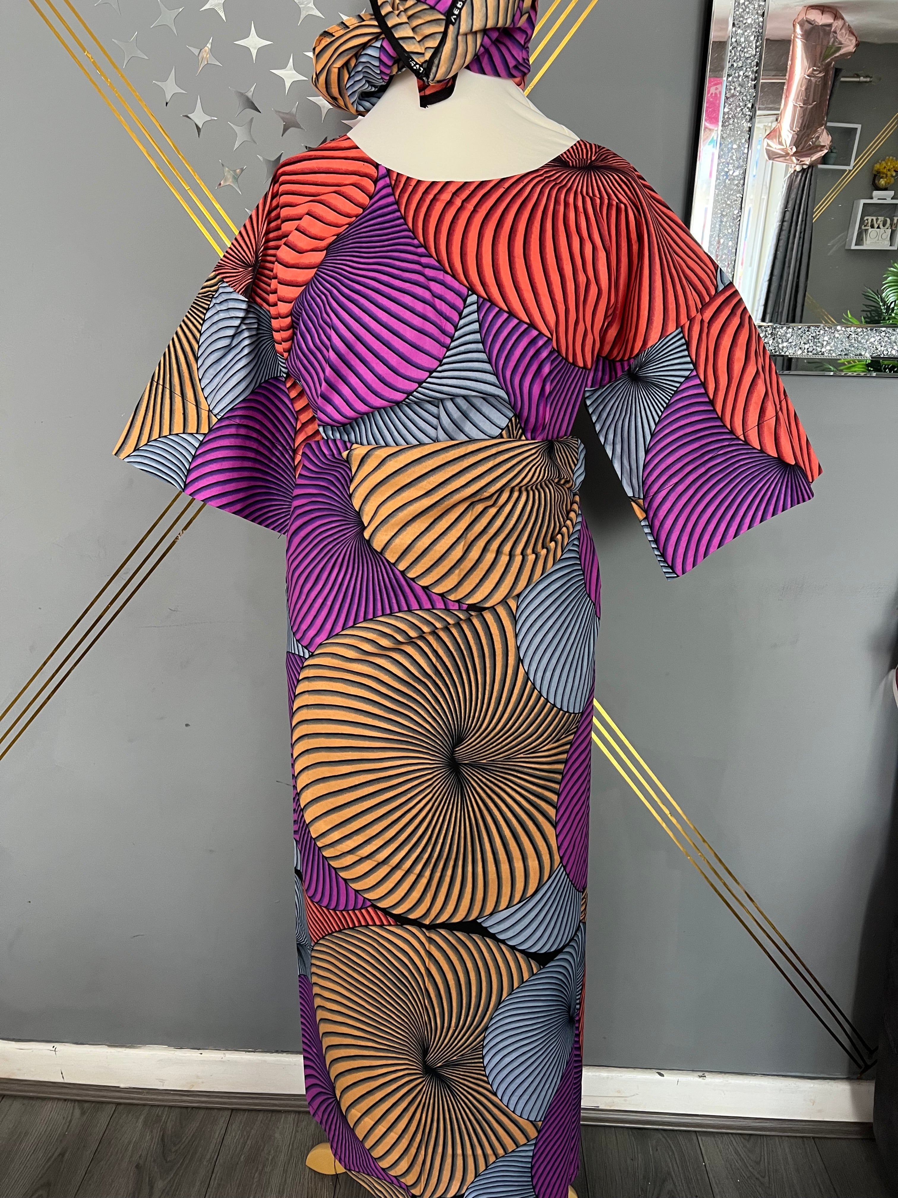 African Ankara Oleku Style (UK Sizes 10-14)