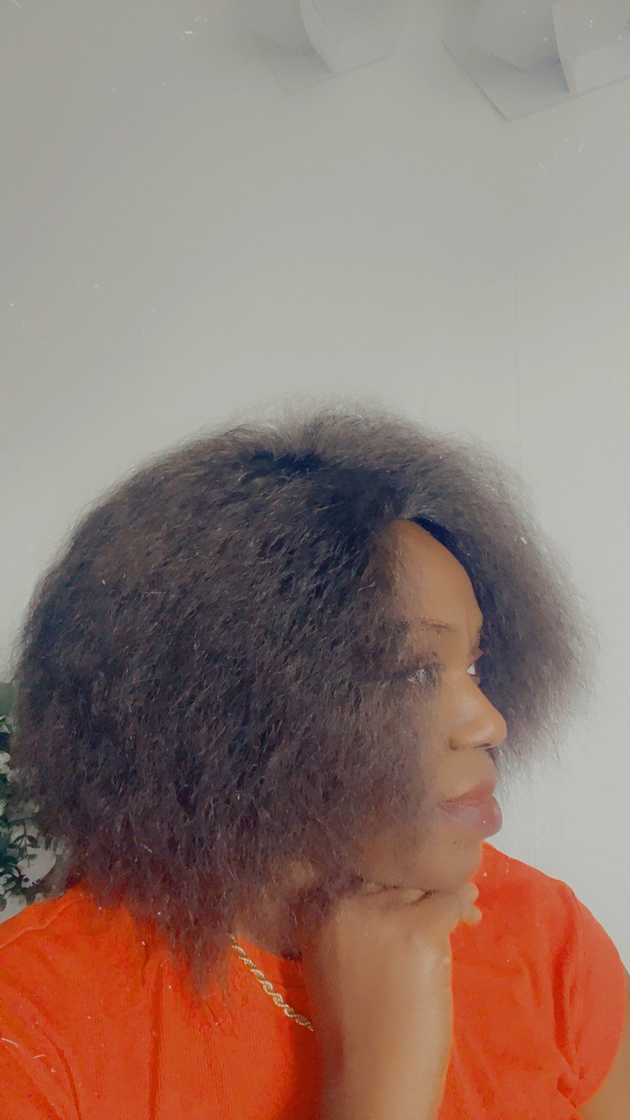 Afro Kinky Synthetic Straight Hair Wig 10"