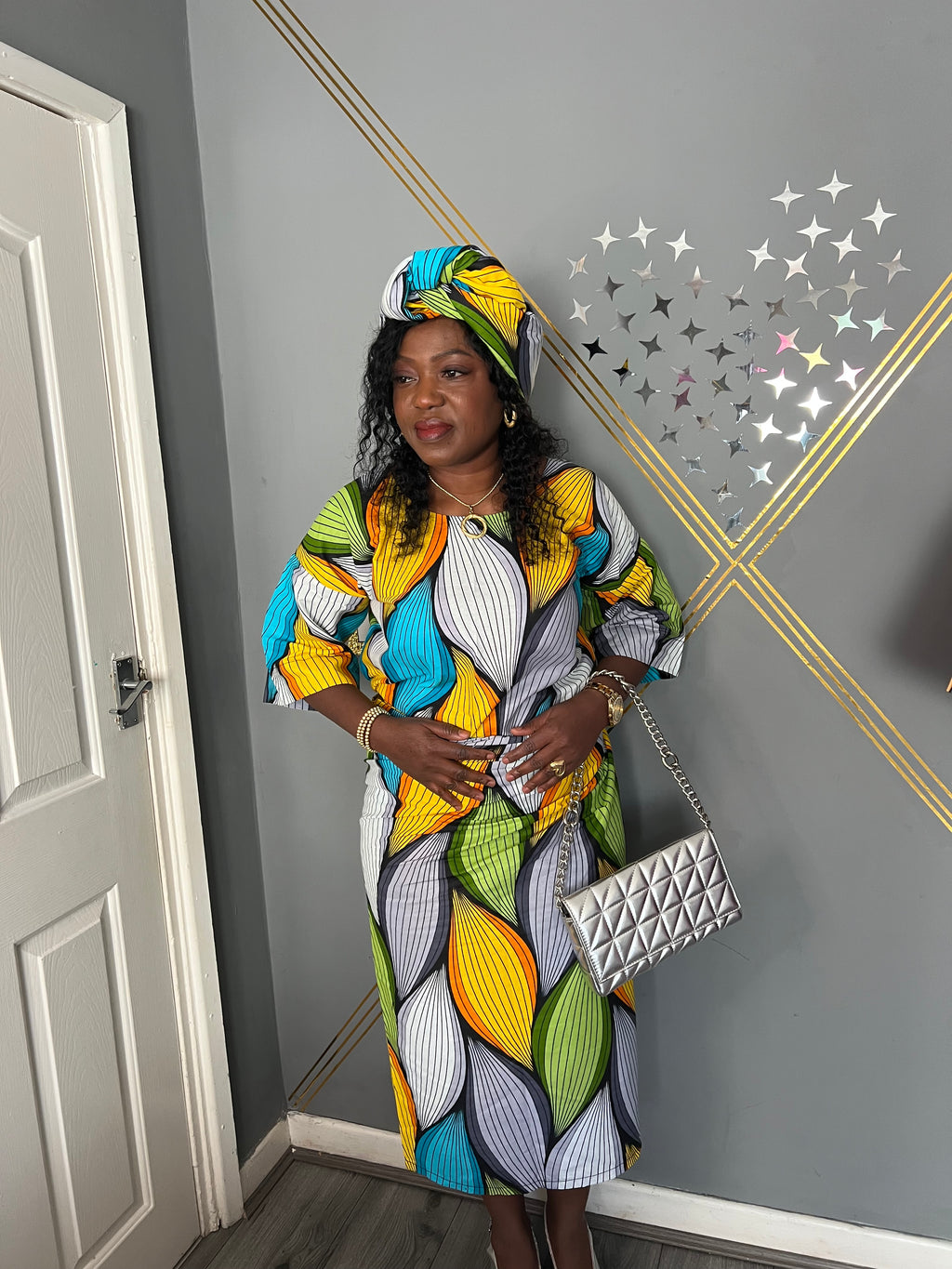 African Ankara Oleku Style - Beautiful Colours (Sizes 10-14)