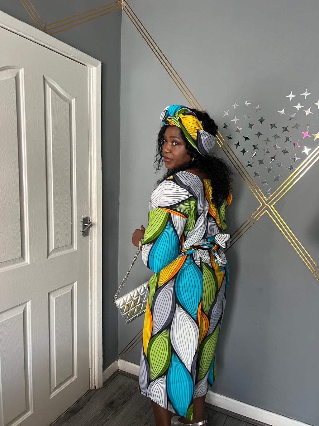 African Ankara Oleku Style - Beautiful Colours (Sizes 10-14)