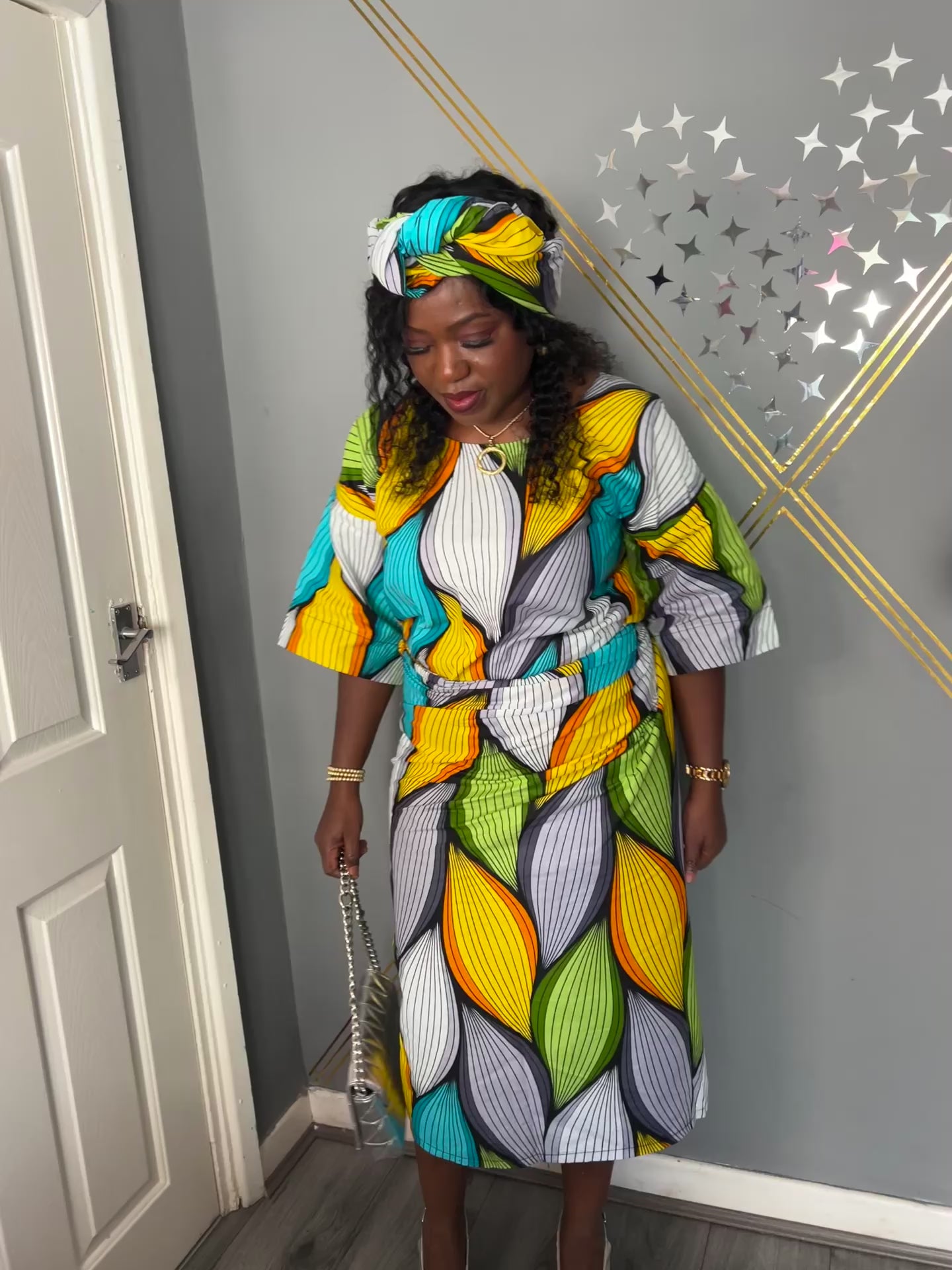 African Ankara Oleku Style - Beautiful Colours (Sizes 10-14)